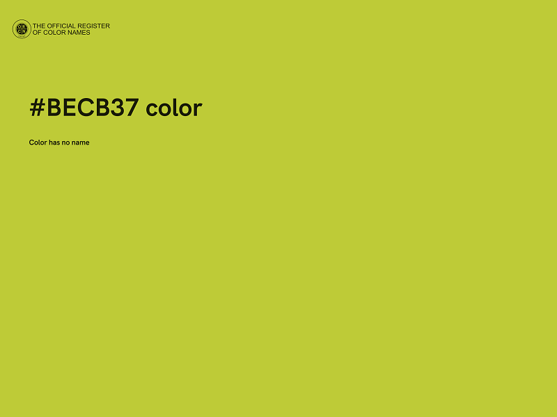 #BECB37 color image