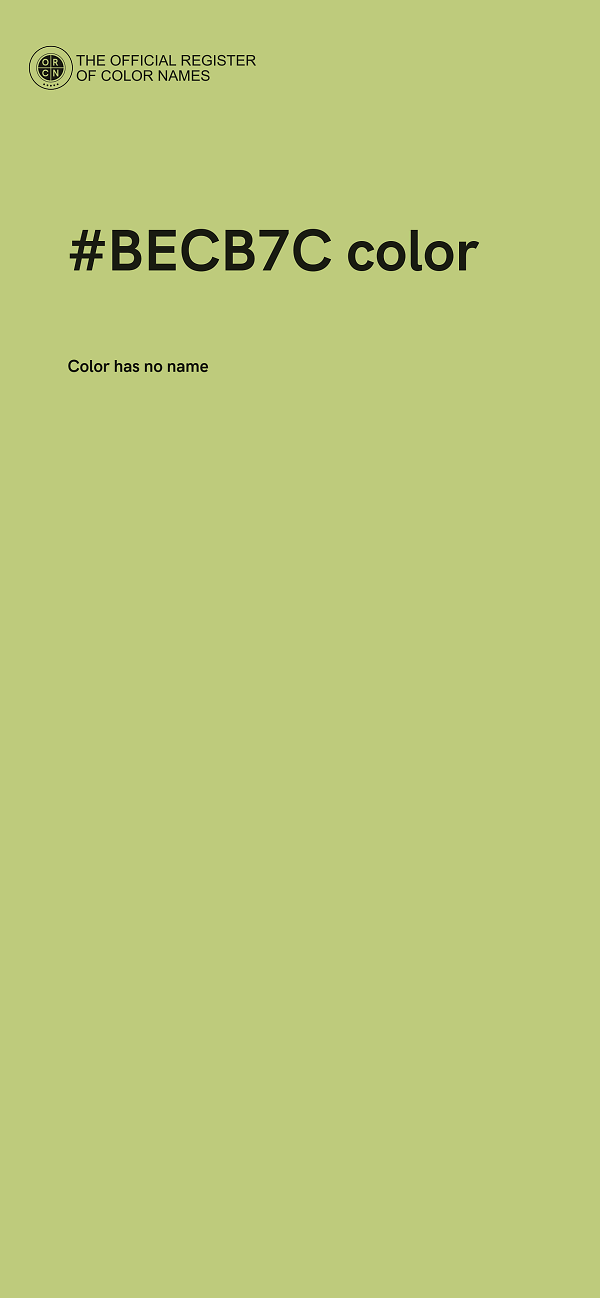 #BECB7C color image