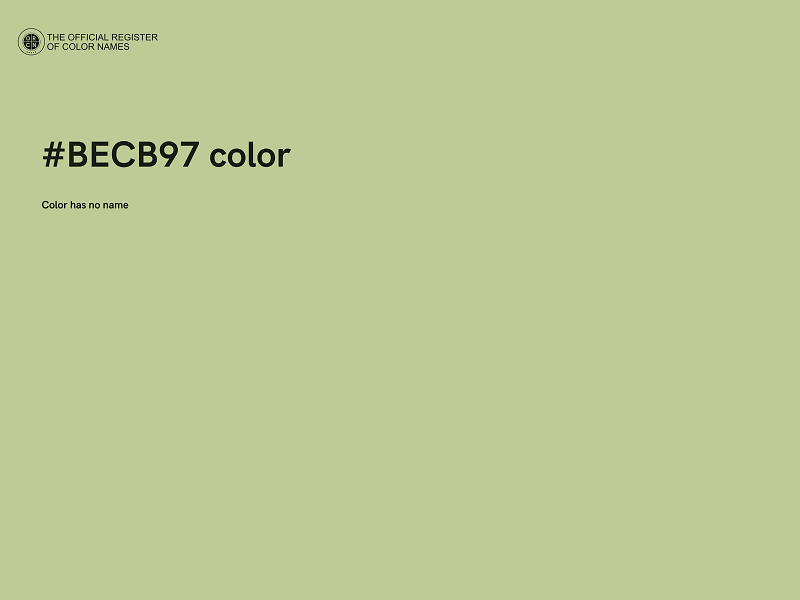 #BECB97 color image