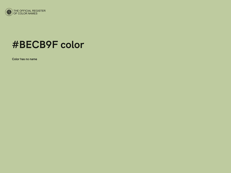 #BECB9F color image