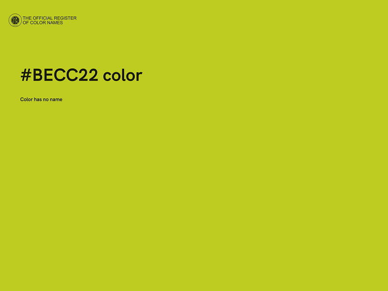 #BECC22 color image