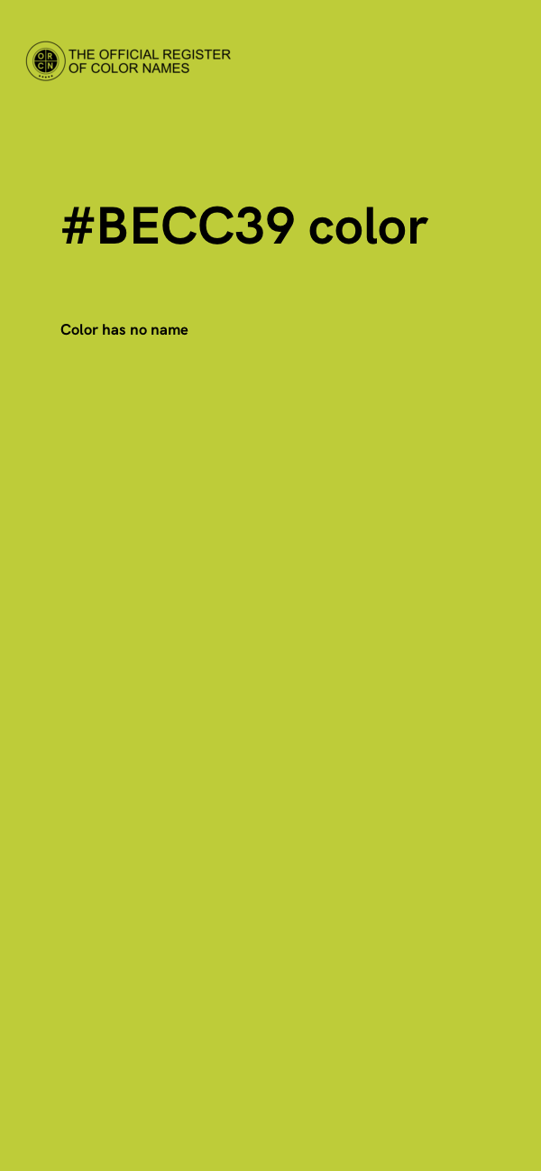 #BECC39 color image