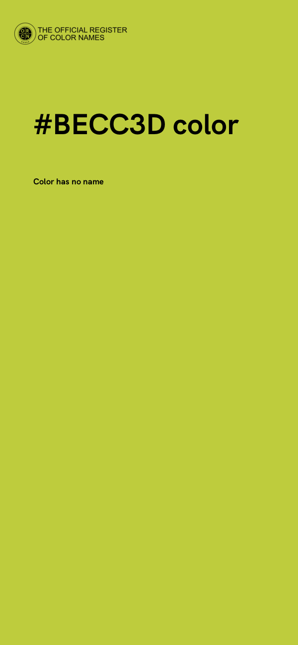 #BECC3D color image