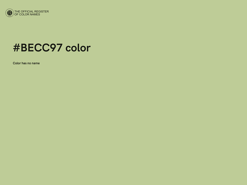#BECC97 color image