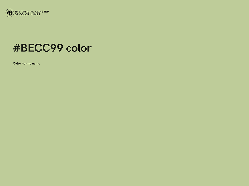 #BECC99 color image