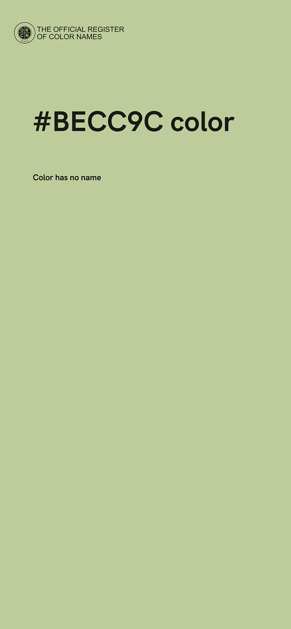 #BECC9C color image