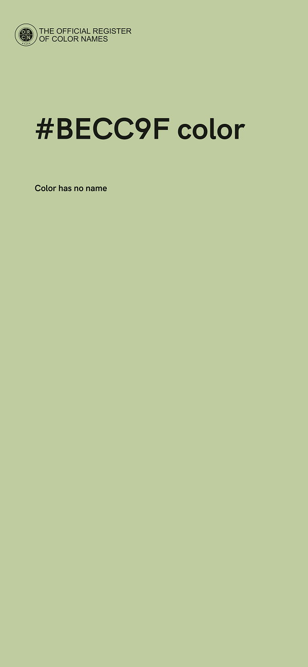 #BECC9F color image