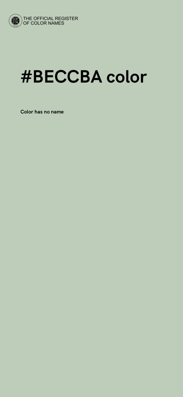 #BECCBA color image