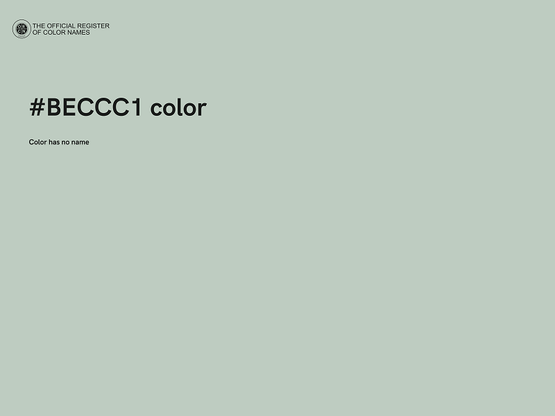 #BECCC1 color image