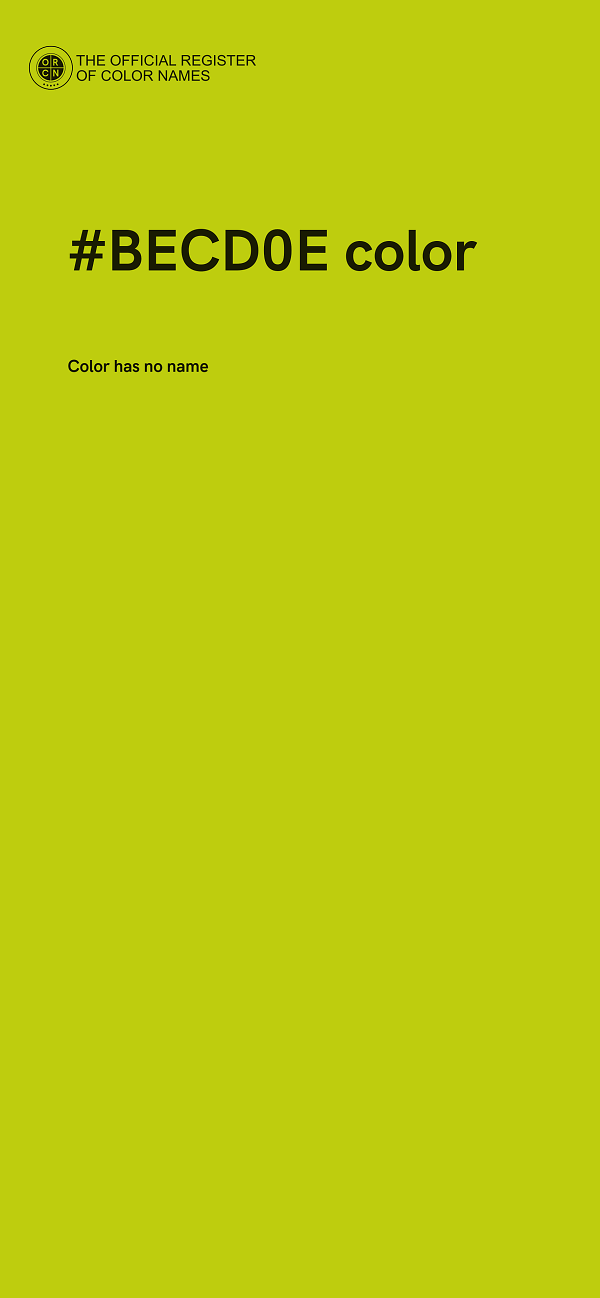 #BECD0E color image