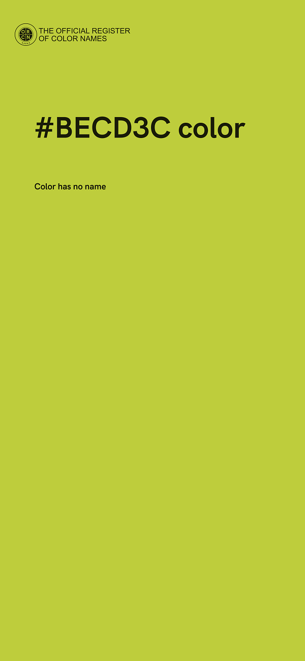 #BECD3C color image