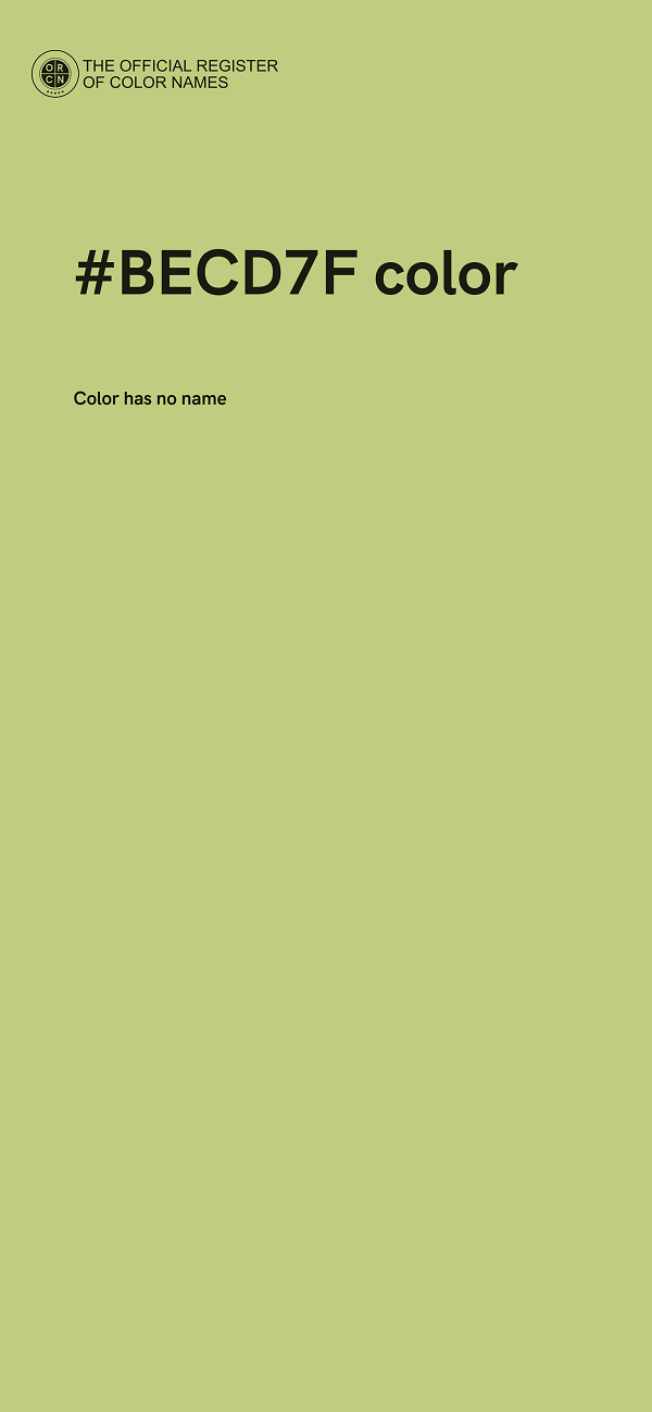 #BECD7F color image