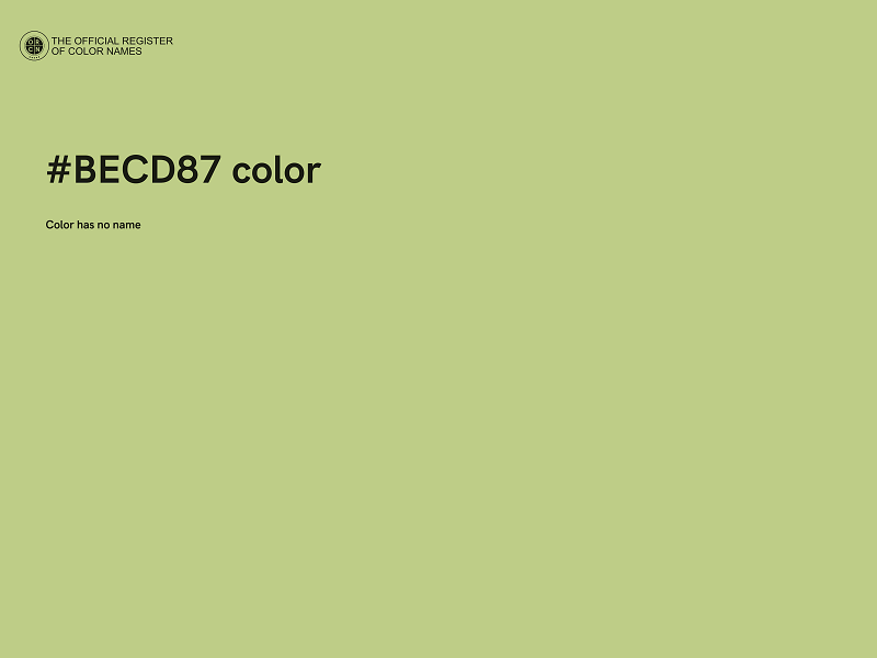 #BECD87 color image