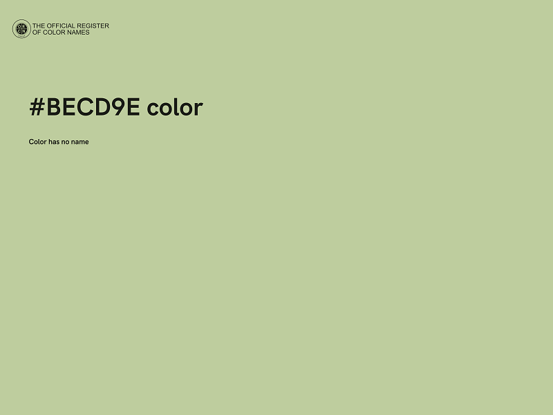 #BECD9E color image