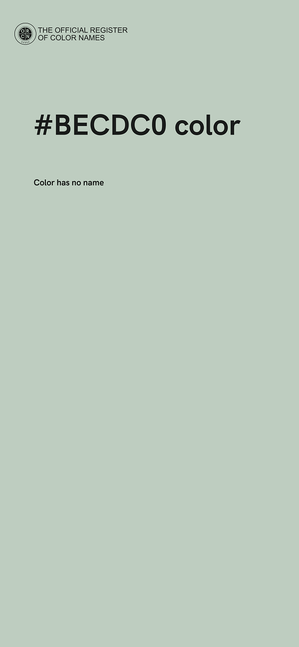 #BECDC0 color image