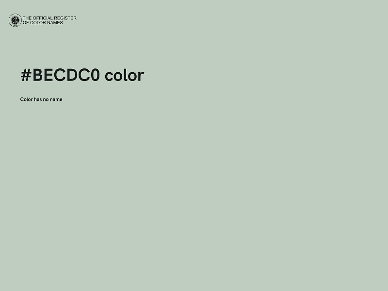 #BECDC0 color image