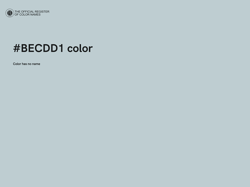 #BECDD1 color image