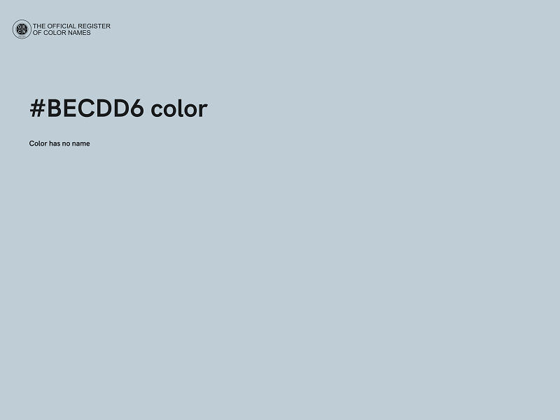 #BECDD6 color image