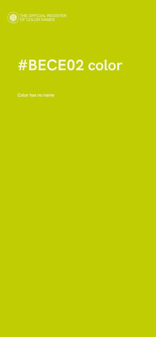 #BECE02 color image