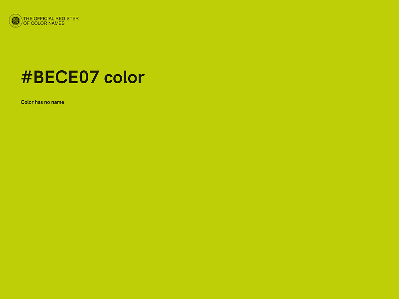 #BECE07 color image