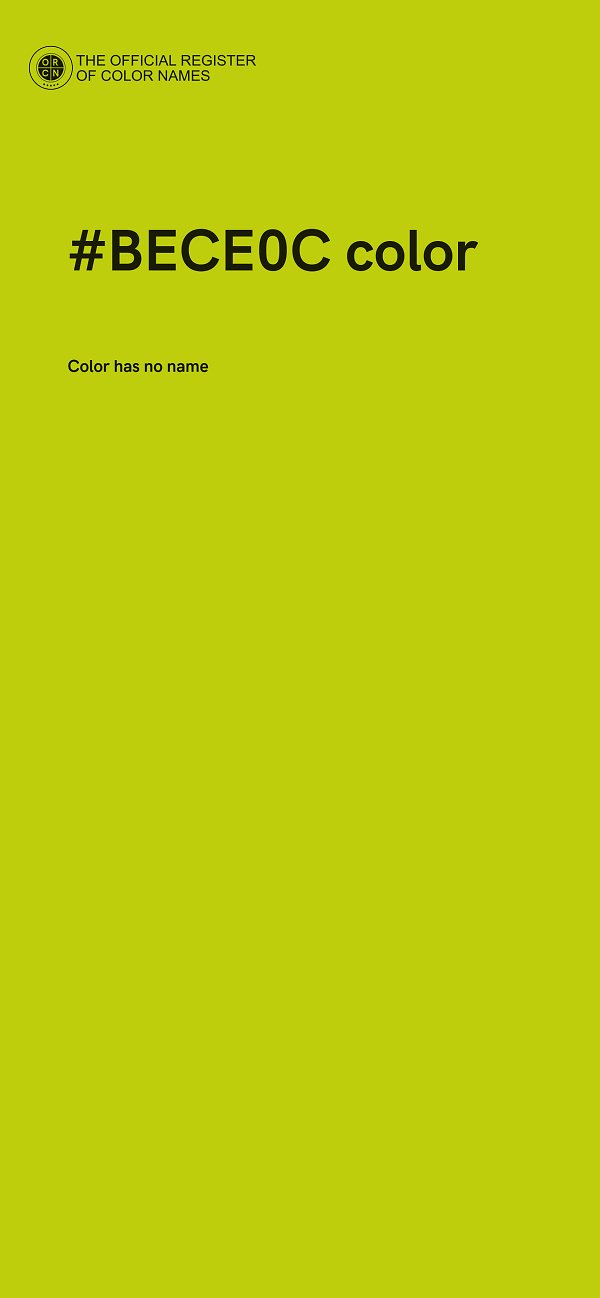 #BECE0C color image