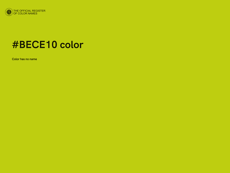 #BECE10 color image