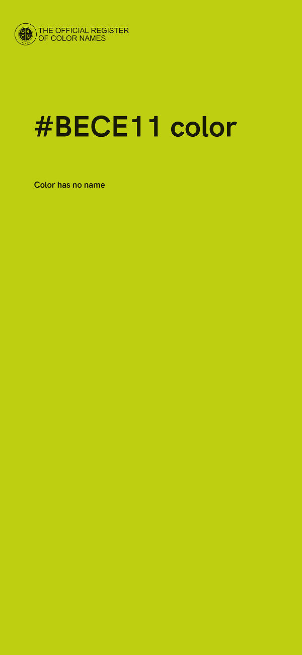 #BECE11 color image
