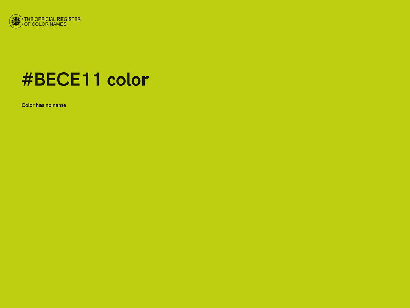 #BECE11 color image