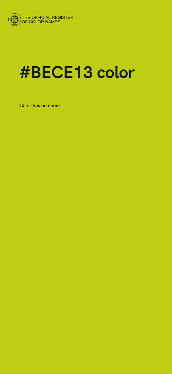 #BECE13 color image