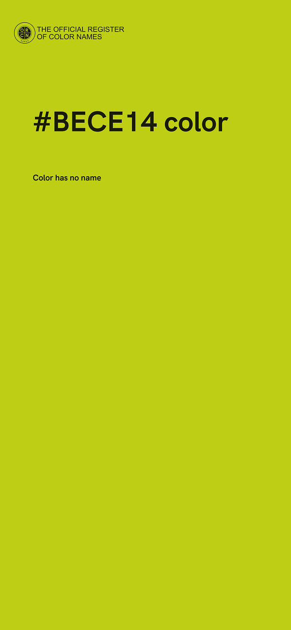 #BECE14 color image
