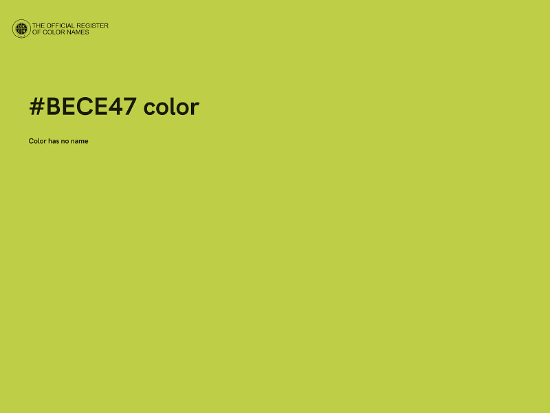 #BECE47 color image