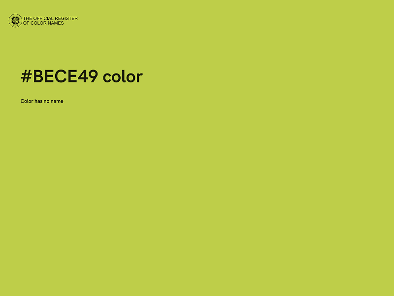 #BECE49 color image