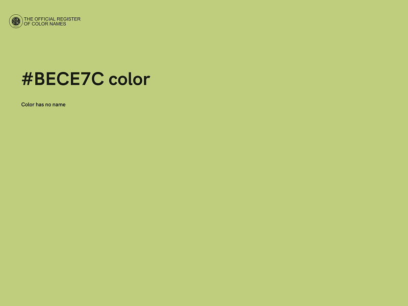 #BECE7C color image