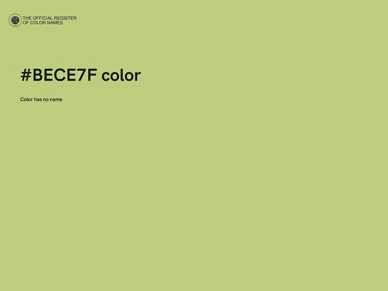 #BECE7F color image