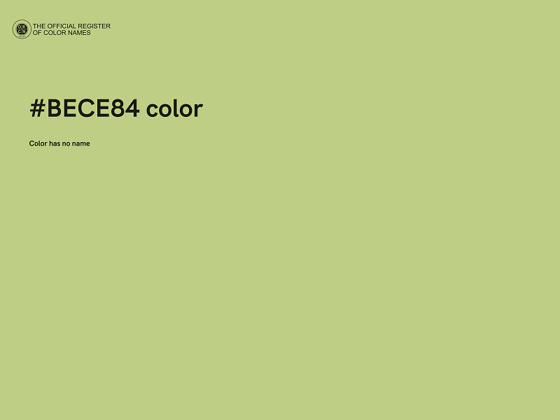 #BECE84 color image