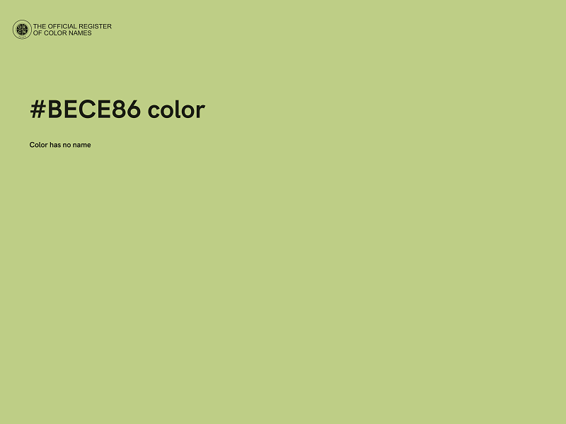 #BECE86 color image