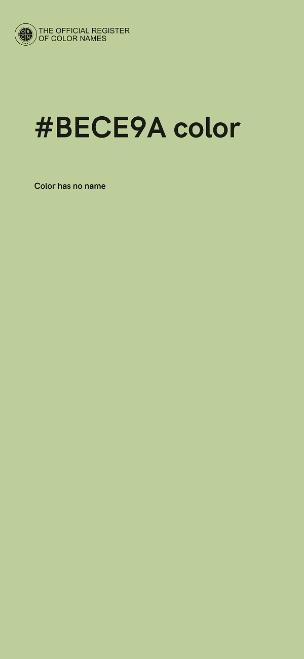 #BECE9A color image