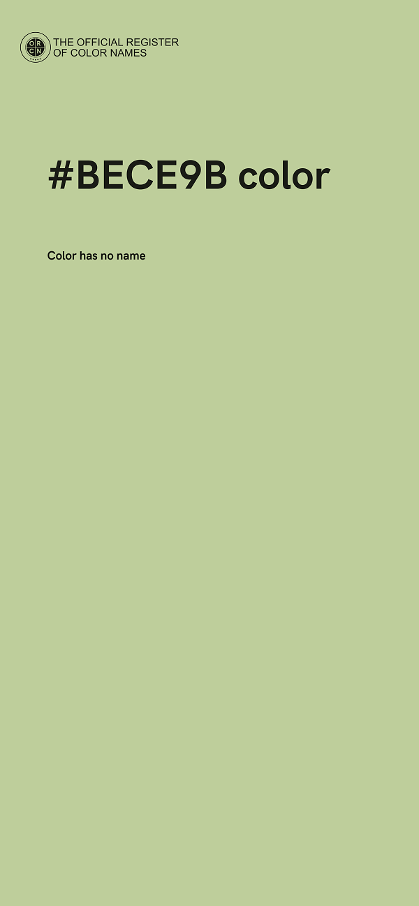 #BECE9B color image