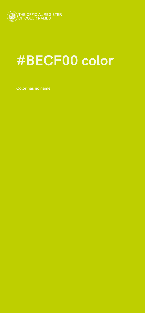 #BECF00 color image