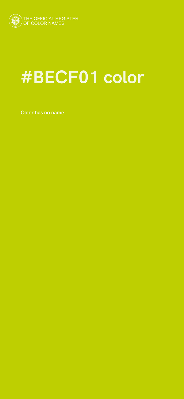 #BECF01 color image
