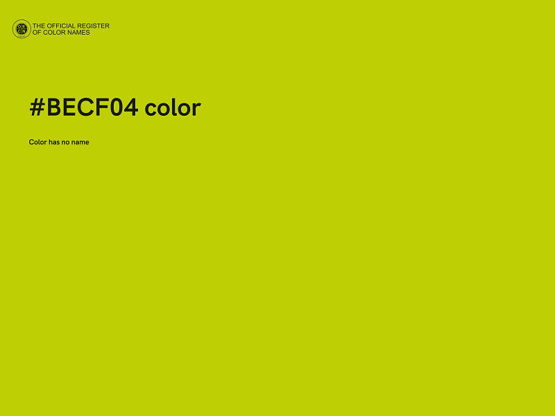 #BECF04 color image