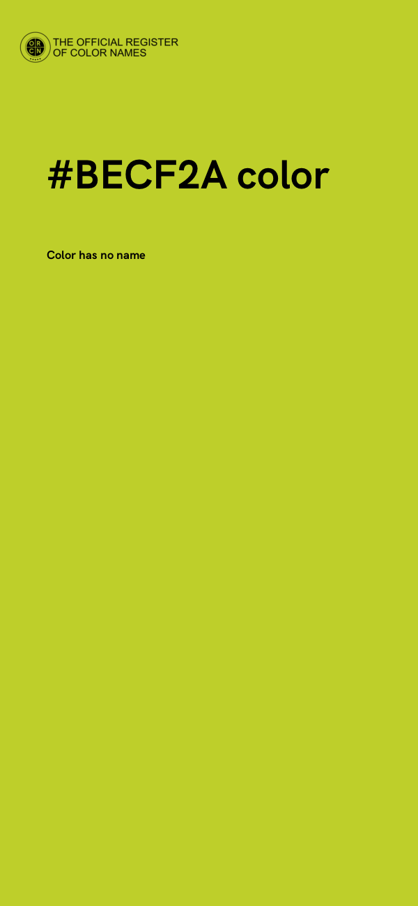 #BECF2A color image