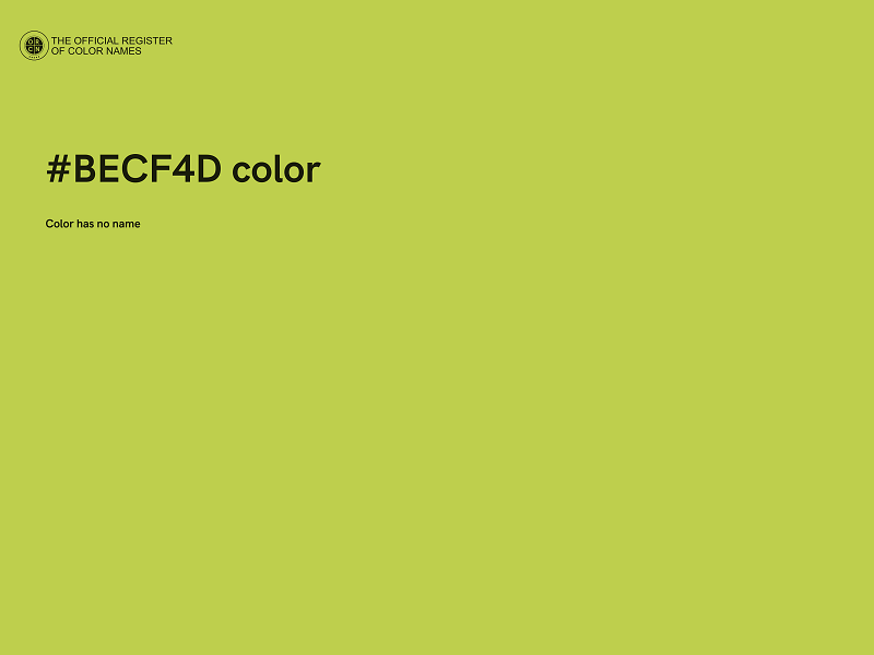 #BECF4D color image