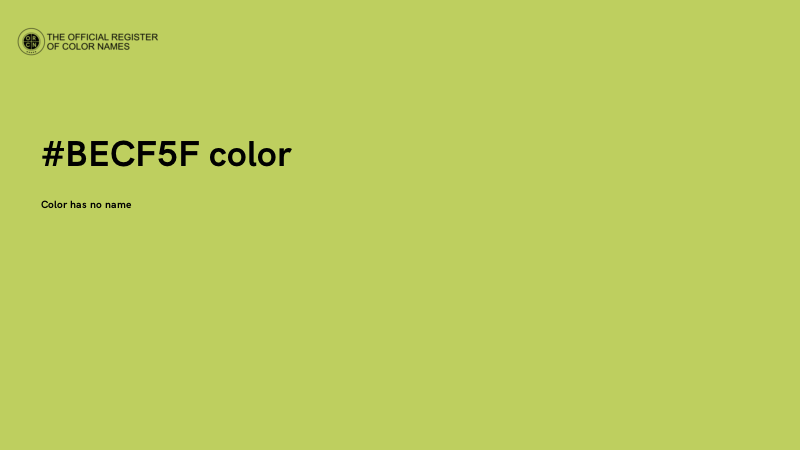 #BECF5F color image