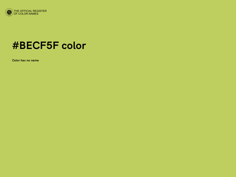 #BECF5F color image