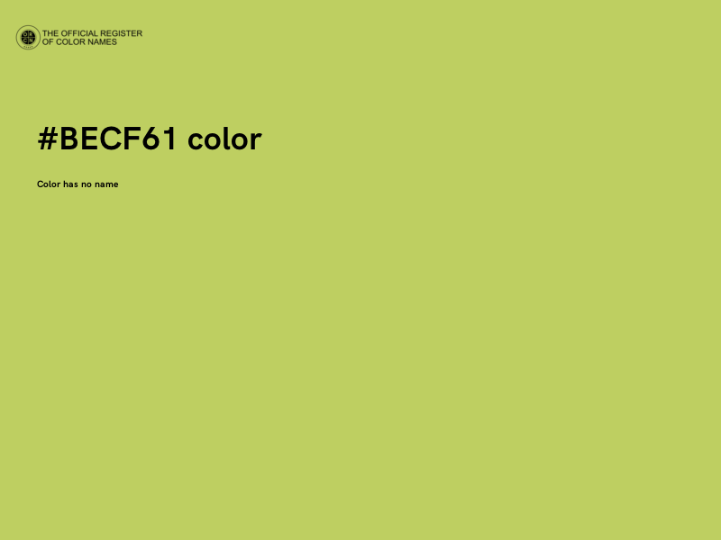 #BECF61 color image
