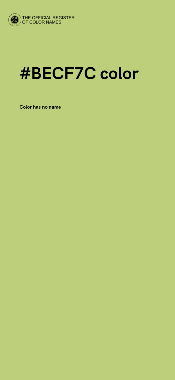 #BECF7C color image