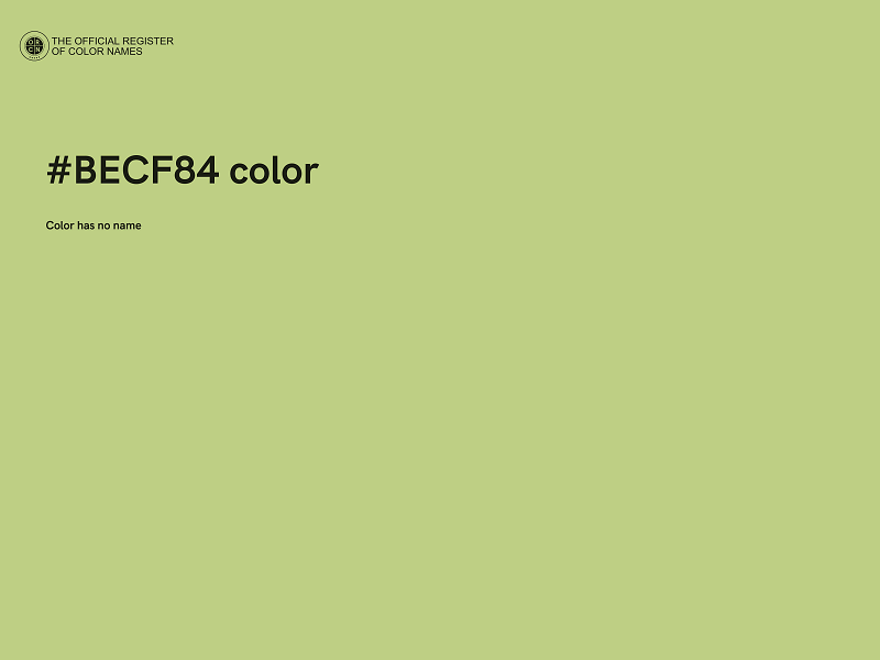 #BECF84 color image