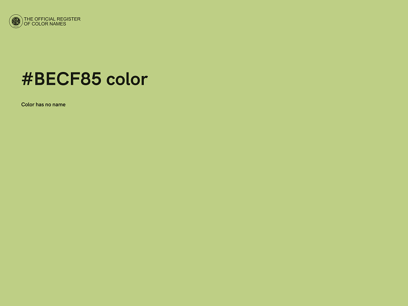 #BECF85 color image