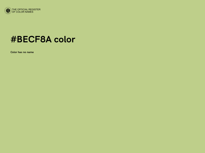 #BECF8A color image